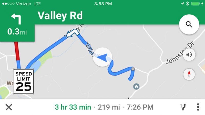 Google Maps limiti di velocità