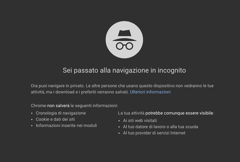 Privacy di Chrome navigazione in incognito: Google chiuderà la funzione