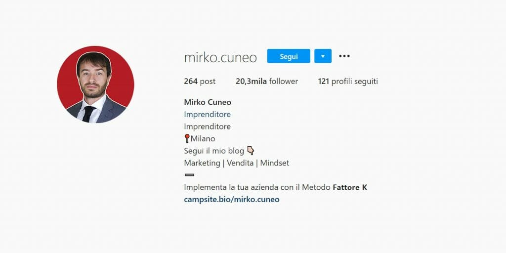 instagram marketing - ottimizzazione del profilo