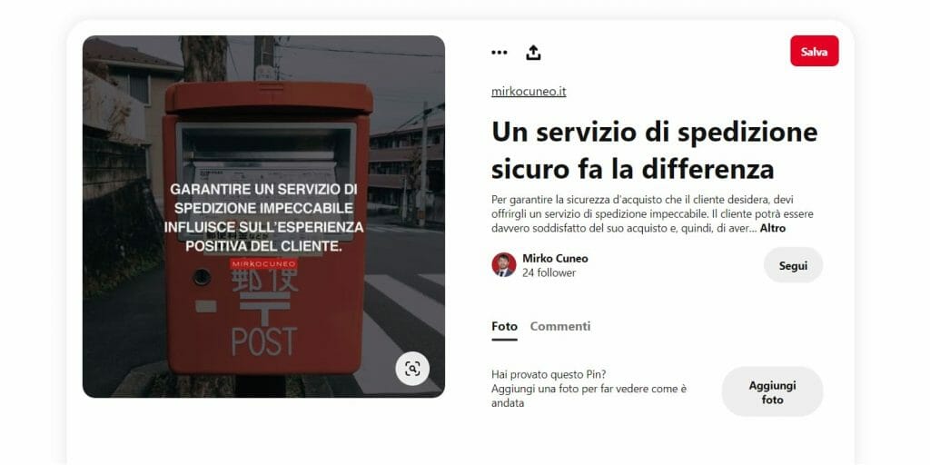 pinterest - esempio di immagine