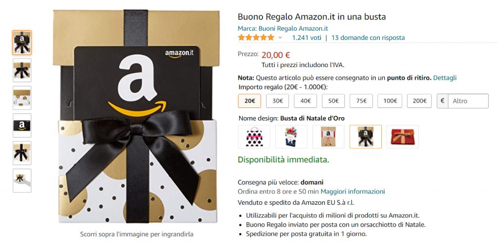 esempio di scheda prodotto su amazon