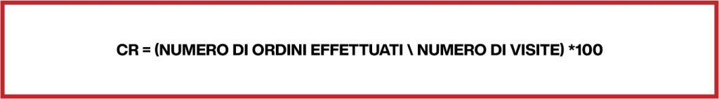 tasso di conversione dell'ecommerce formula